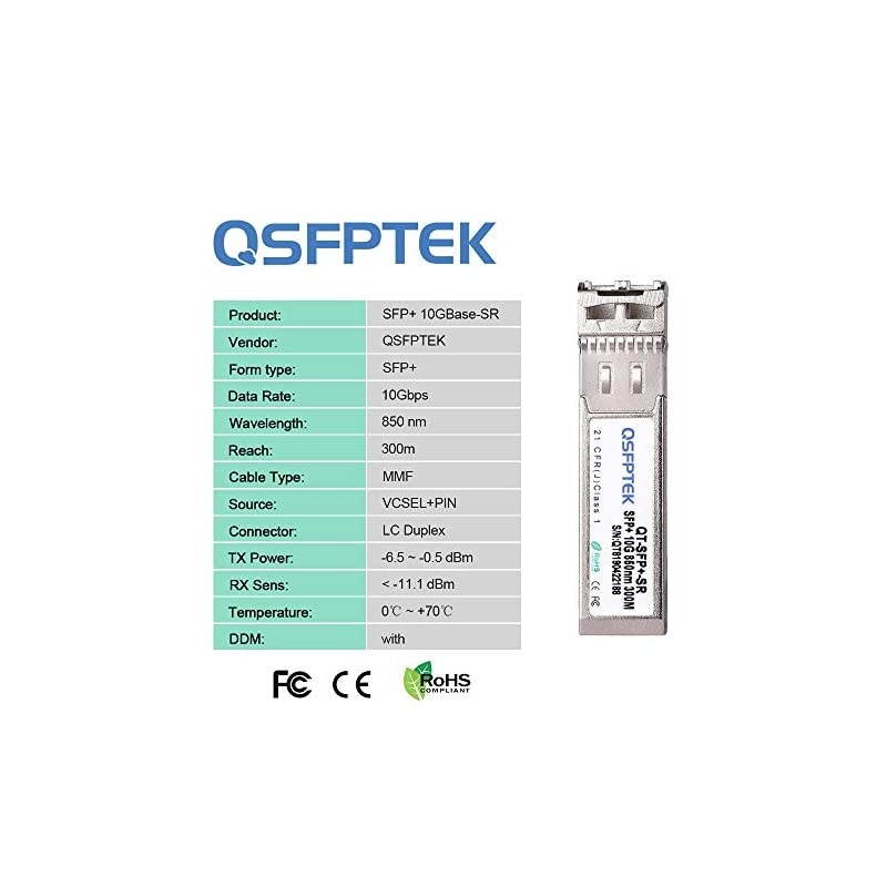 10G SFP+ Module 10GBASESR 850nm 300M DDM Multimode LC SFP+ Transceiver for Mikrotik S+85DLC03D Other Open Switches