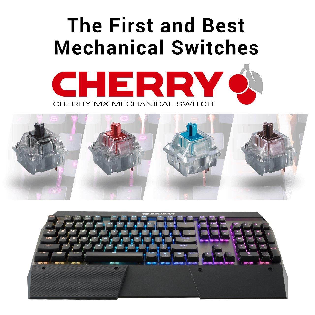Cougar ATTACKX3RGB3IG Cherry MX Switch Gaming Keyboard (Cherry MX Blue)