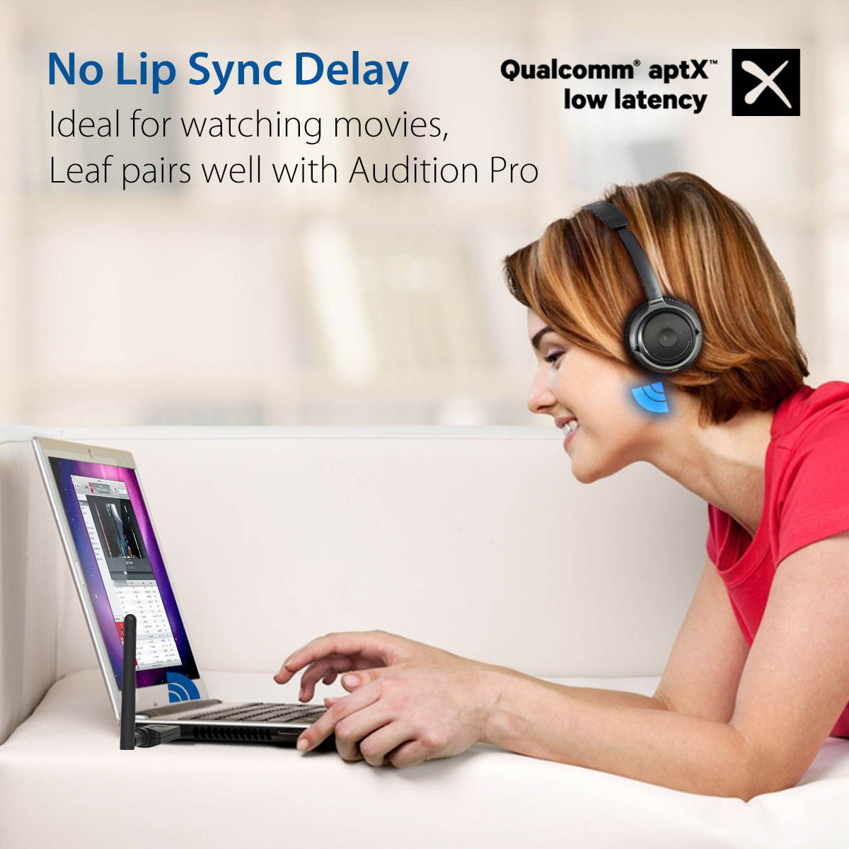 Avantree DG60 Long Range Bluetooth 5.0 USB Audio Adapter for PC Laptop Mac PS4, Superior Sound Wireless Audio Dongle for Headphones Speakers, aptX Low Latency, Plug and Play, 164FT / 50M (Audio ONLY)