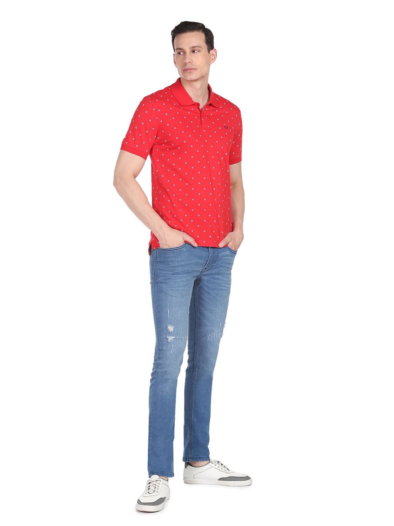 AD by Arvind Red Polo T-Shirt