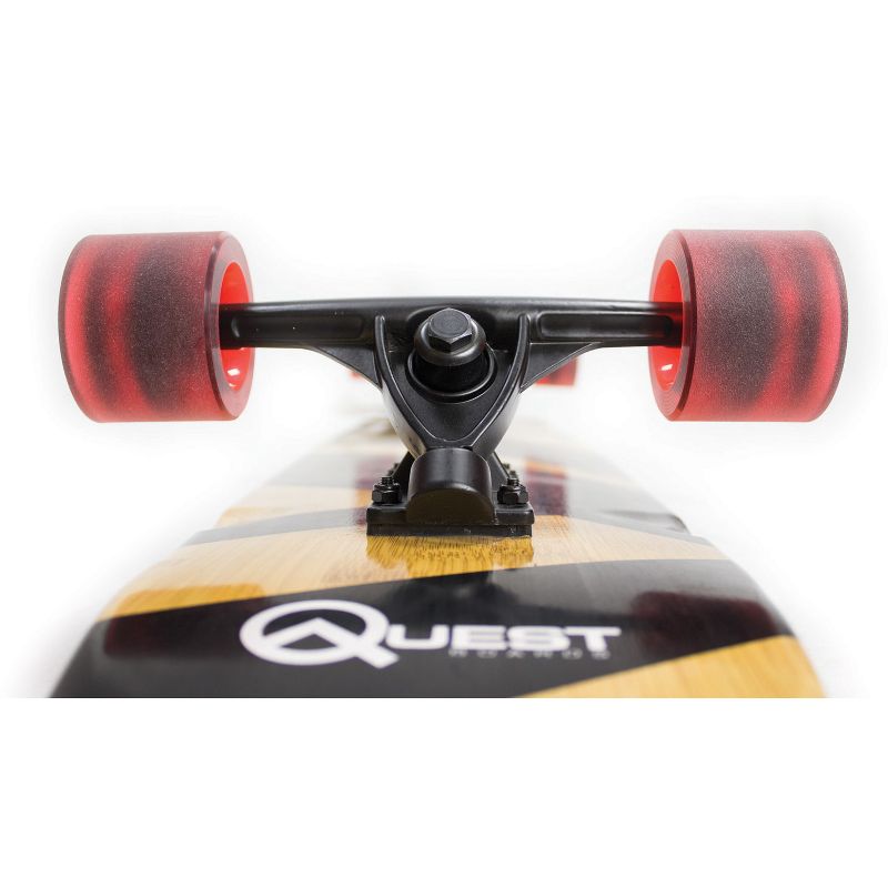 Quest Super Cruiser 44" Longboard Skateboard - Black/Wood