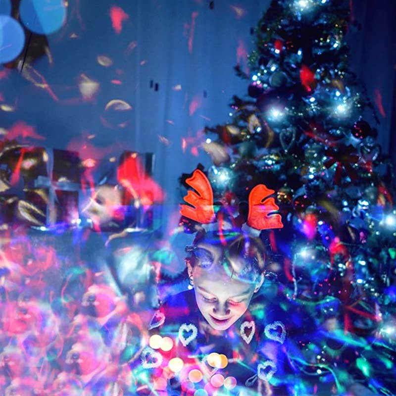 Wave LED Projector Light Ocean Wave proof LED Ripple RGB 3D Effect with Remote Control Undersea Strobe Projector Lamp for Christmas Halloween Wedding Party Holiday Disco Kids Adult