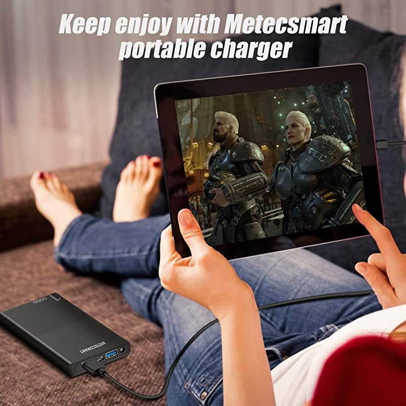 Power Bank, Cell Phone Portable Charger, 5v 10000mAh 10000 USB External Backup Lightweight Travel Blackweb Thin Slim Wallet Mobile Rechargeable Battery Pack for iPhone 11 Samsung Android