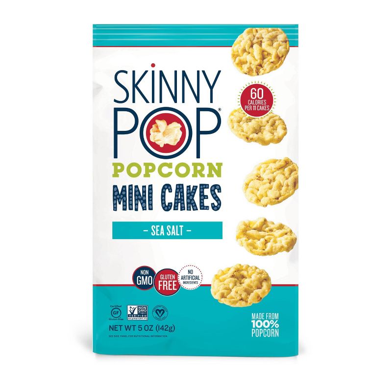 SkinnyPop Sea Salt Popcorn Mini Cakes - 5oz