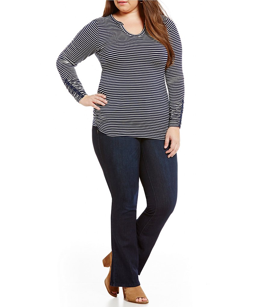 Democracy Plus 'Ab' Solution Dark Wash Itty Bitty Bootcut Jeans