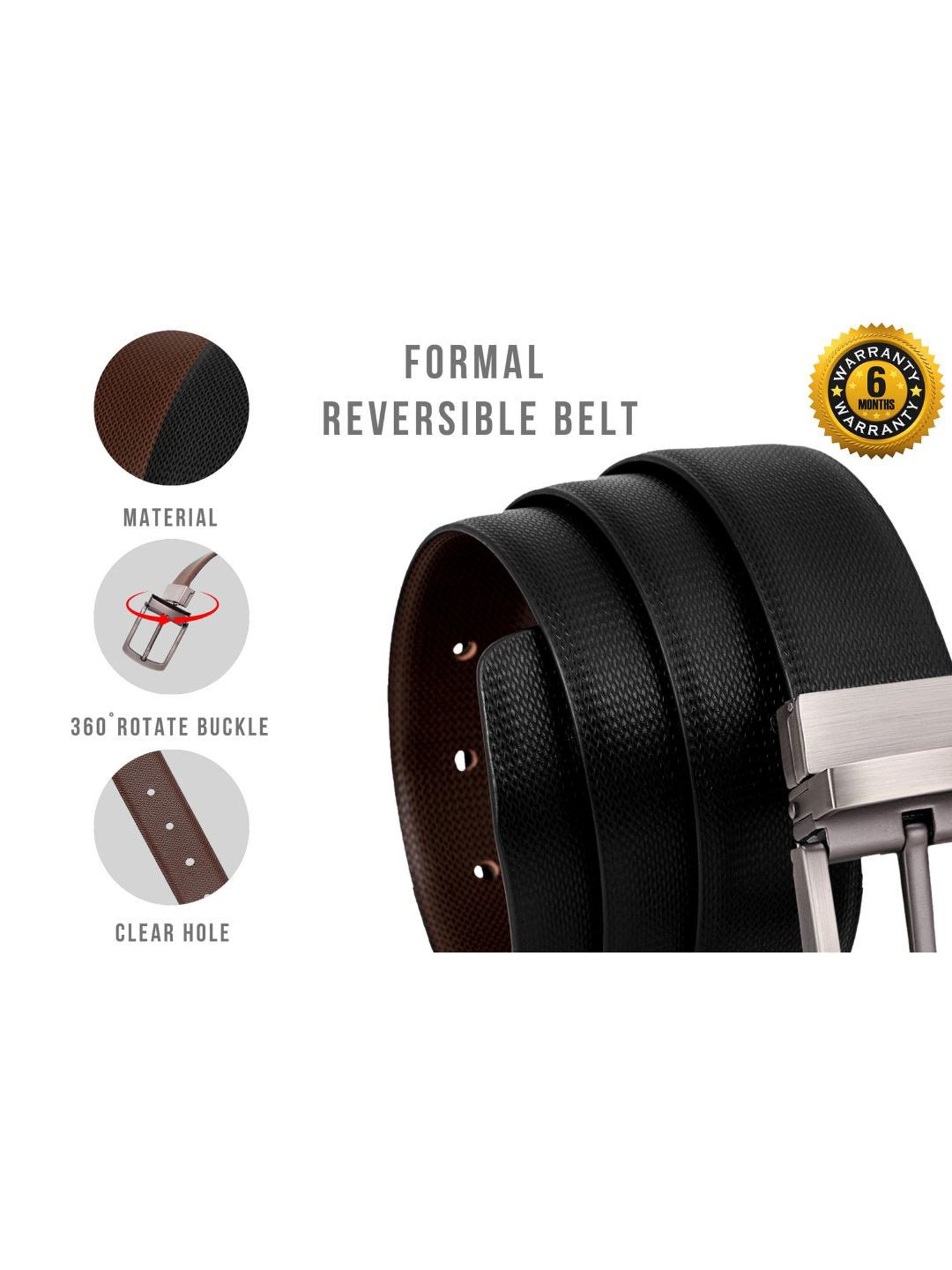 SCHARF Reversible Vegan Leather Belt's for Men