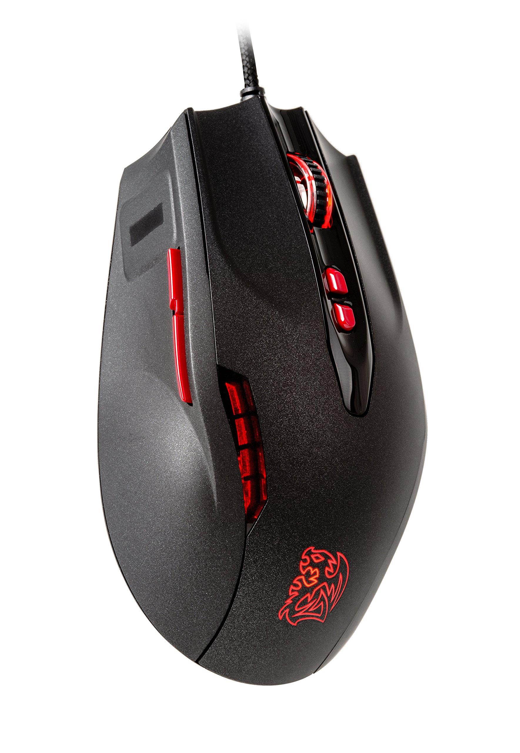 Tt eSPORTS MO-BKV-WDLGBK-01 Black FP Biometric Laser Gaming Mouse