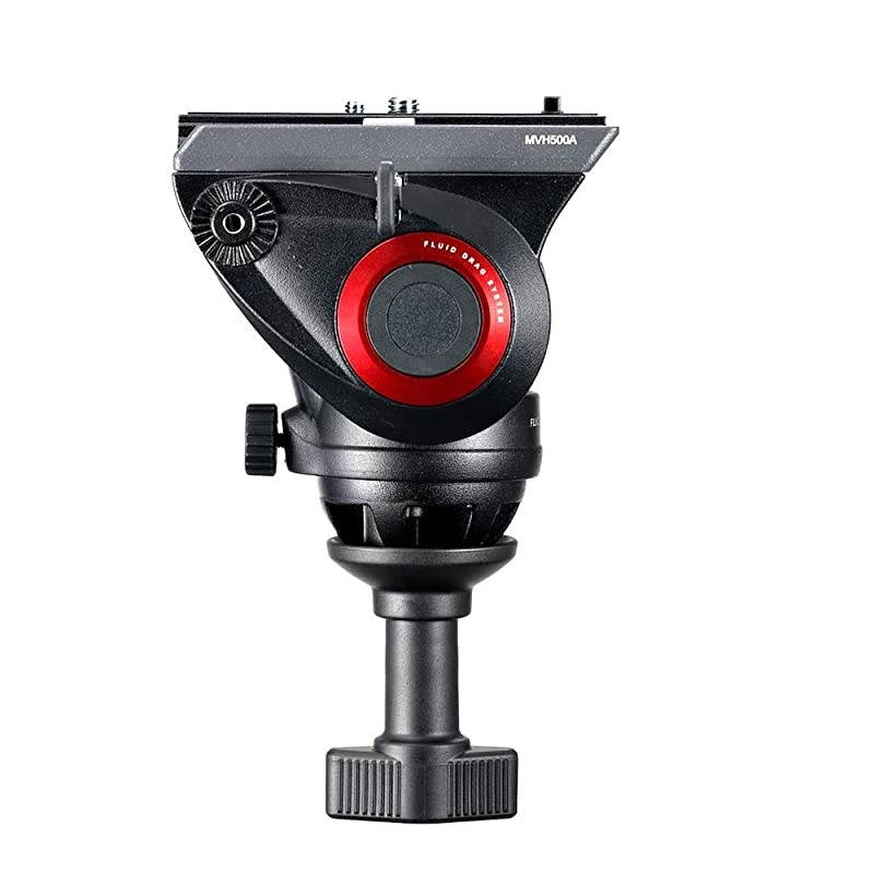 MVH500A 60mm Half Ball Lightweight Fluid Video Head for HDSLR Bodies and Interchangeable Lens Cameras Professional Videography