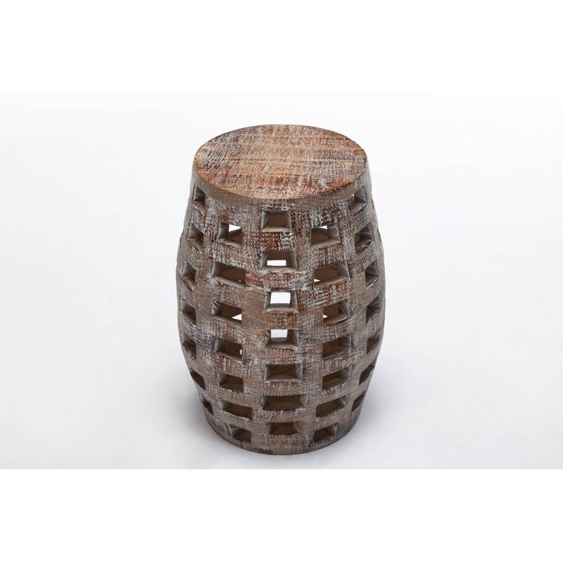 18" Hampton Side Table Weathered Walnut - Boraam