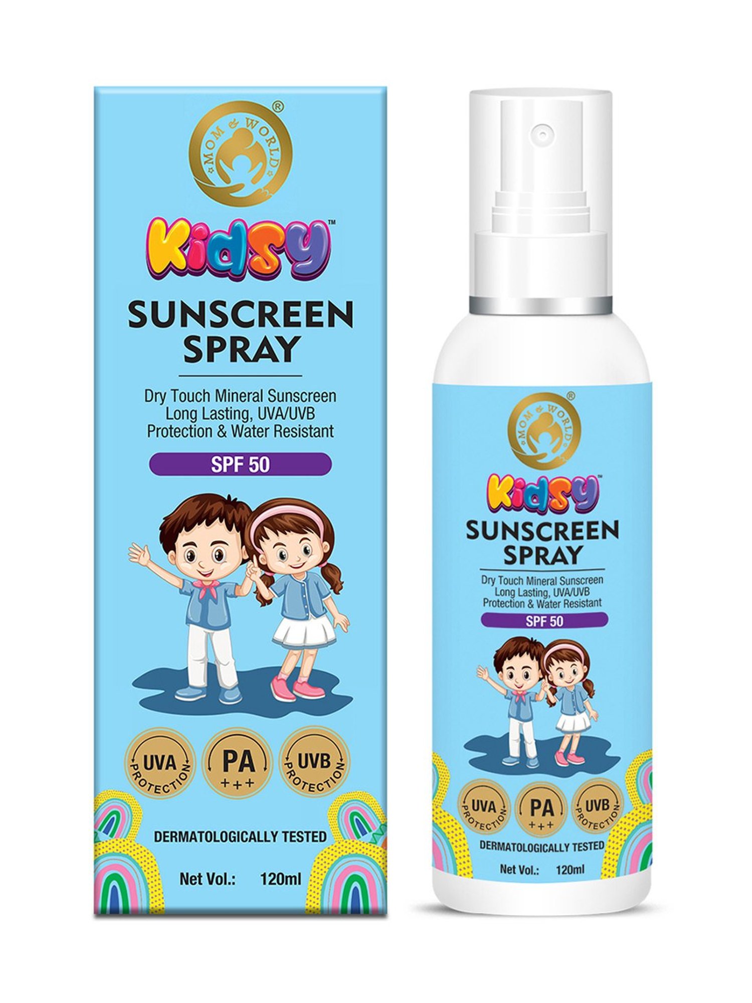 Mom & World Mineral Based Kids Sunscreen Spray SPF 50 - 120 ml