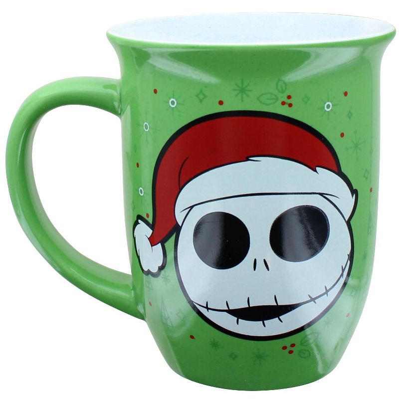 Silver Buffalo Nightmare Before Christmas Santa Jack16 Ounce Wide Rim Ceramic Mug
