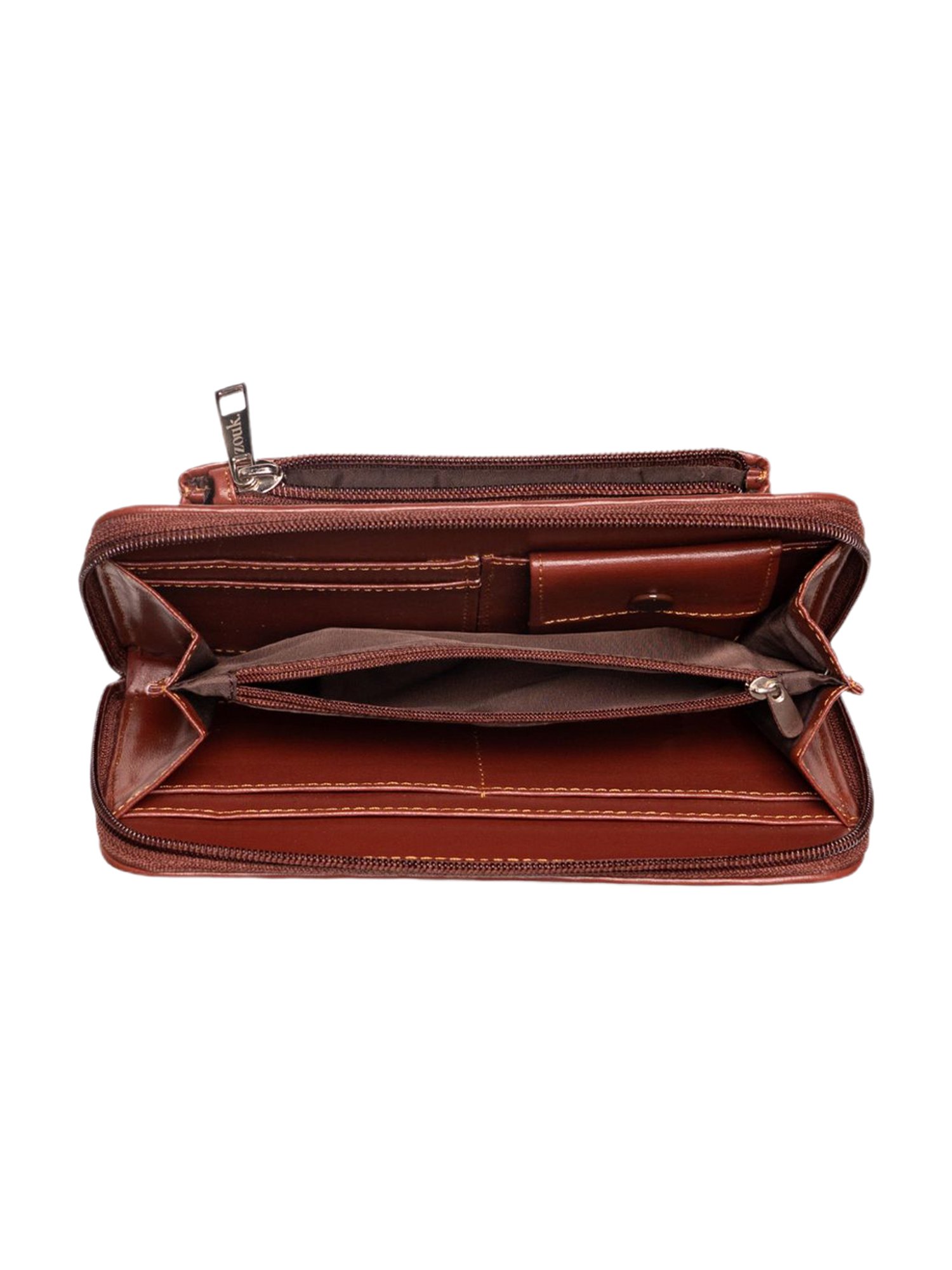 ZOUK Bidri Kaiser Multicolor Printed Zip Around Wallet for Women