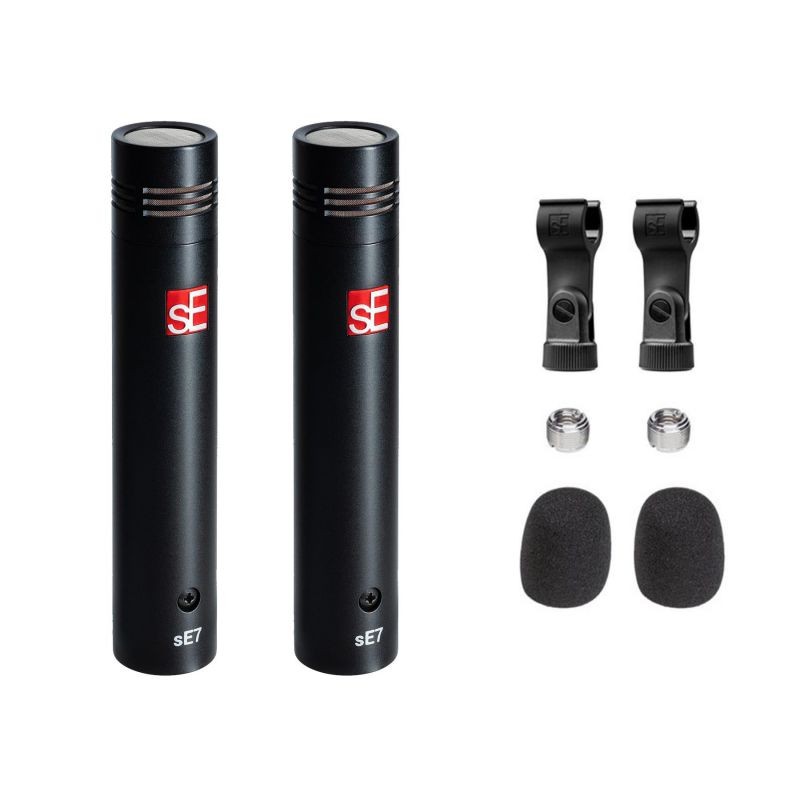 sE Electronics sE7 Small-Diaphragm Condenser Microphone - Matched Pair Black