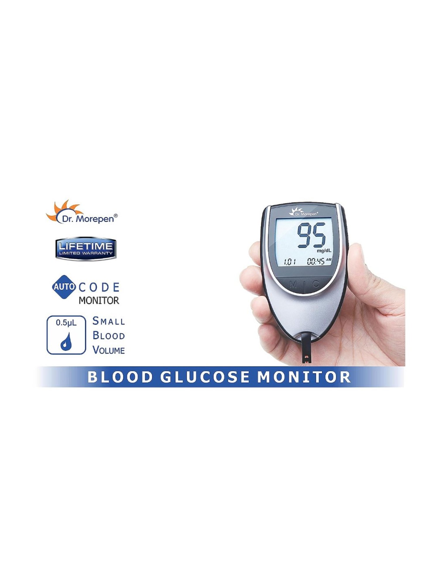Dr. Morepen BG-03 Blood Glucose Test Strips - Pack of 25