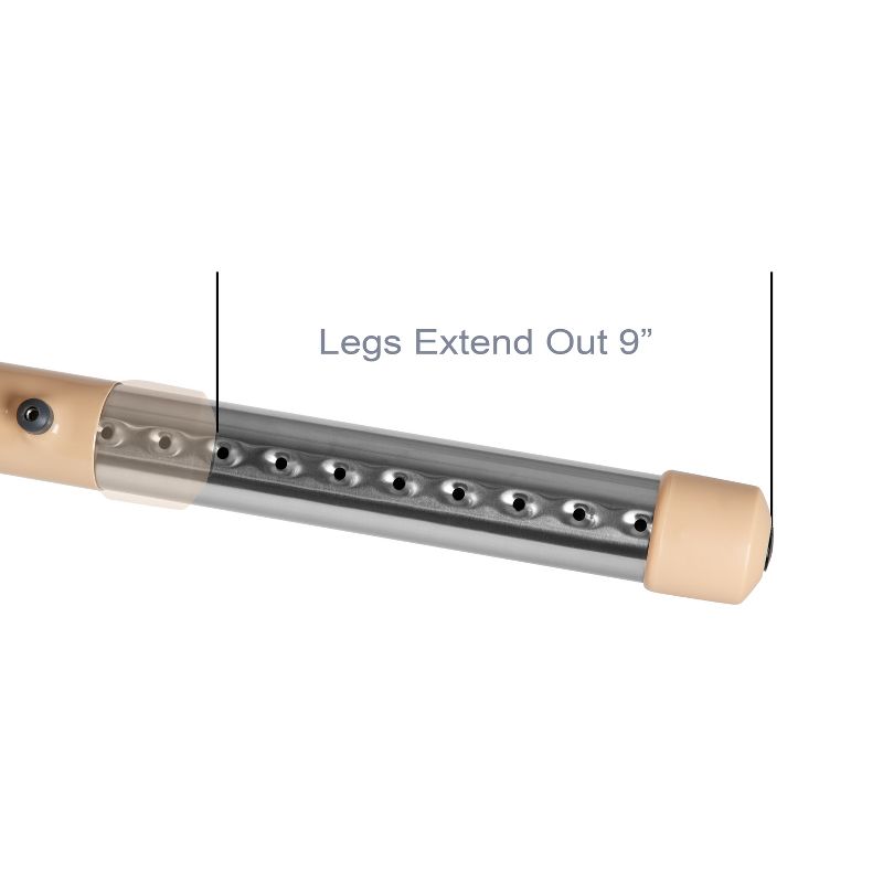 Emma and Oliver 25.125"W x 35.5"L Crescent Natural Plastic Adjustable Activity Table-Seats 4
