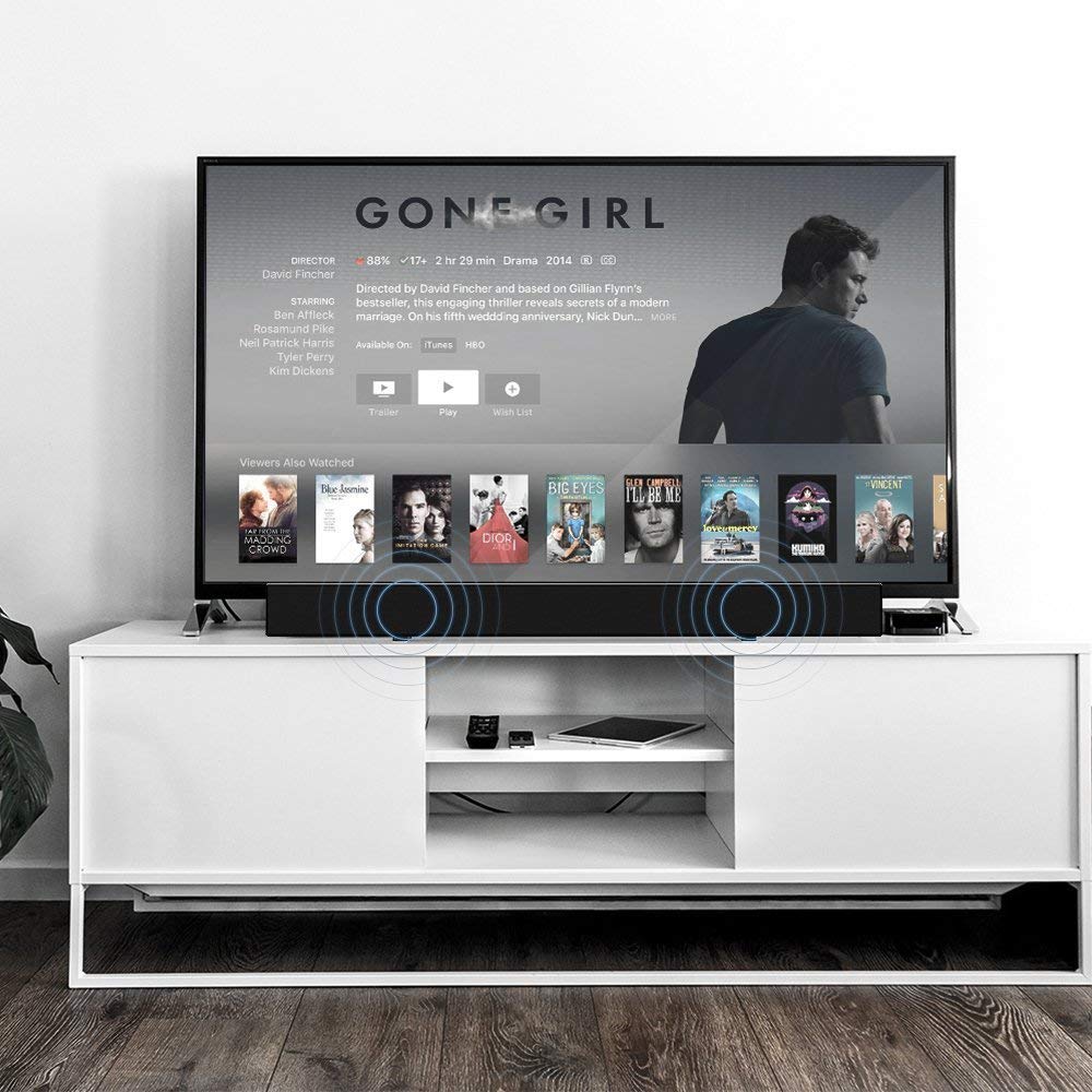 Mighty Rock Sound Bars for TV 30-inch 2.0 Channel Home Theater Speaker Wired and Wireless Surround Stereo Sound Audio for TV with Remote Control