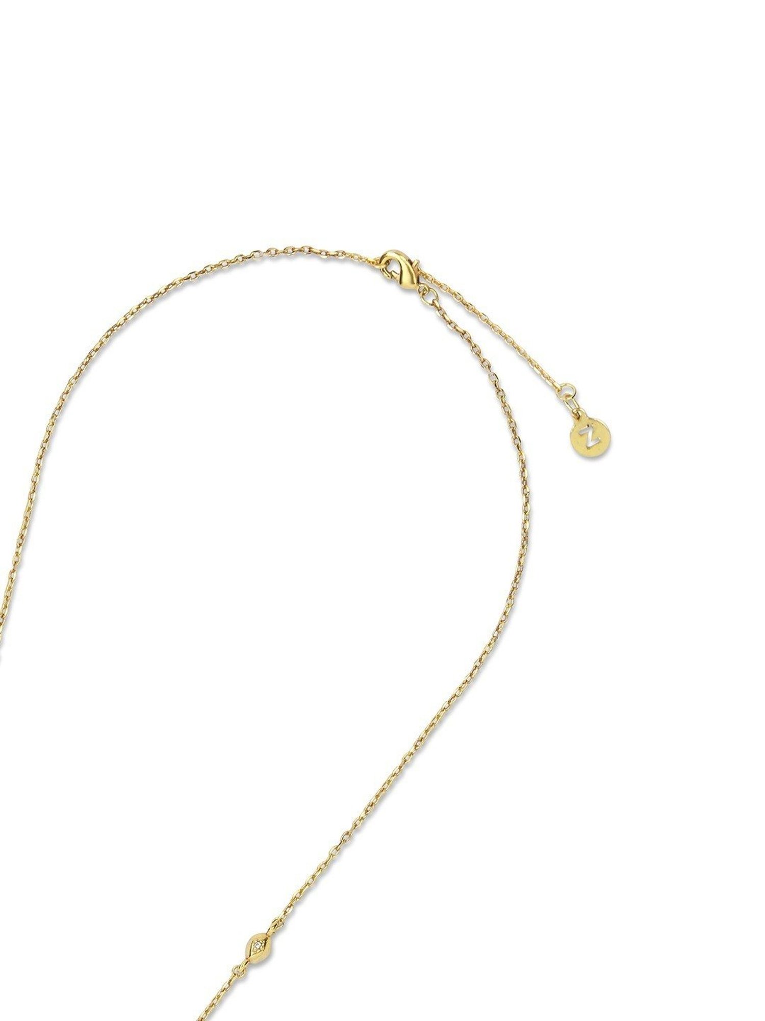 Accessorize London Real Gold-Plated Z Molten Station Necklace