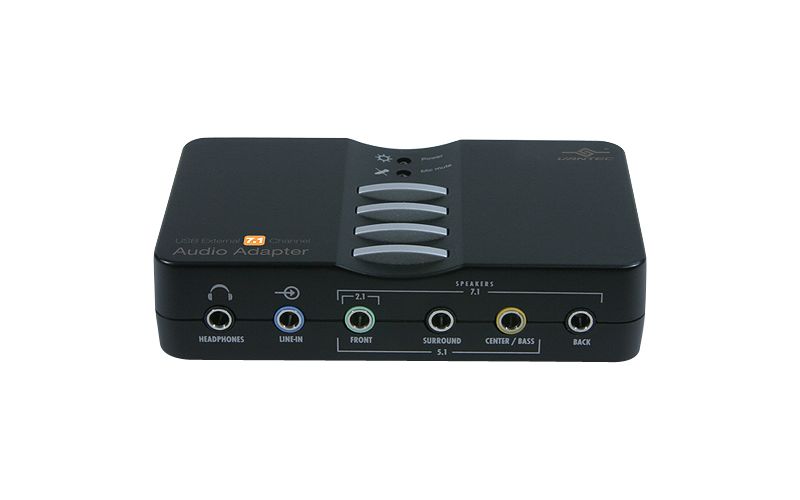 Vantec 7.1 Channel External Sound Box - 7.1 Sound Channels - External - USB - S/PDIF In - S/PDIF Out