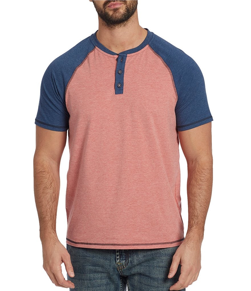 Flag and Anthem Raglan Short-Sleeve MadeFlex Momentum Henley Shirt