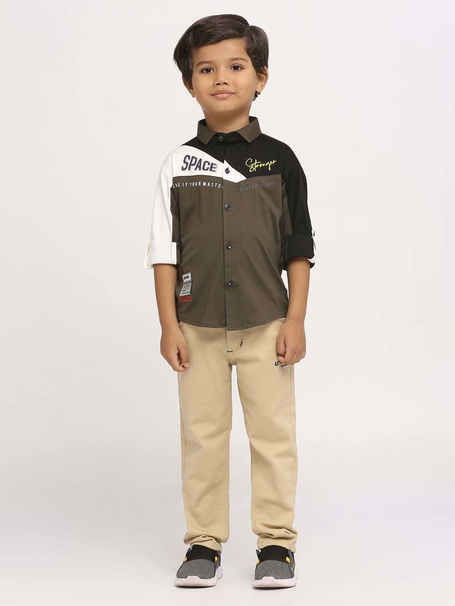 Kids Island Boys Multicolor Printed Full Sleeves Clothing Set