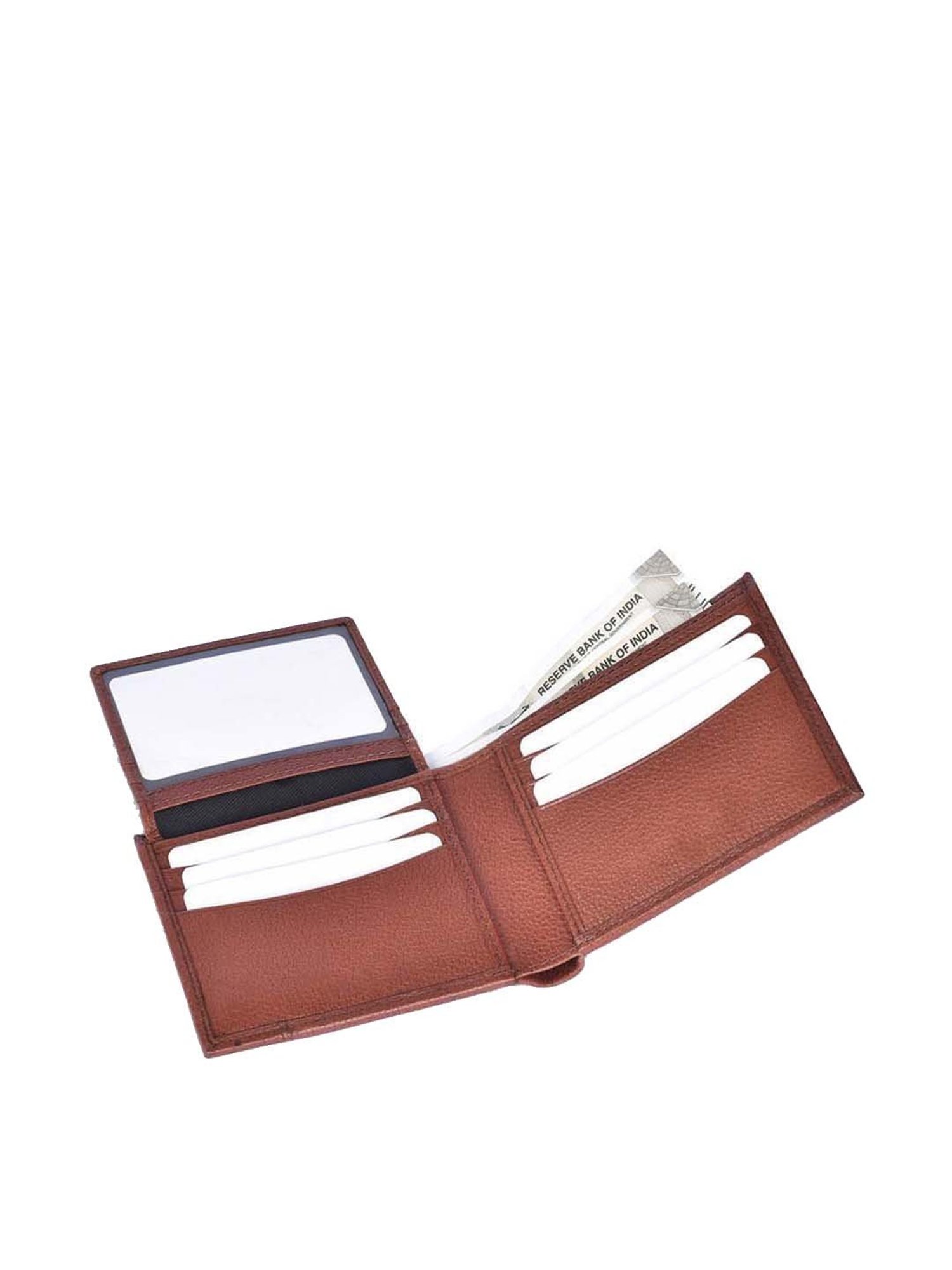BELWABA Tan Casual Leather Bi-Fold Wallet for Men