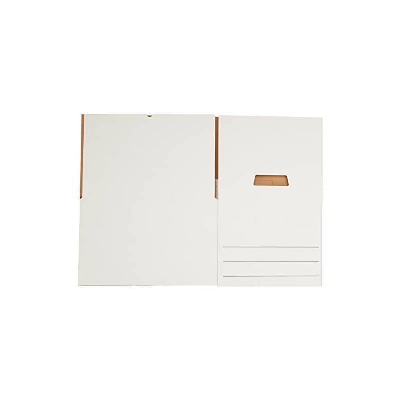 Basics Heavy Duty Storage Filing Box with Lift-Off Lid - Pack of 12, Letter / Legal Size