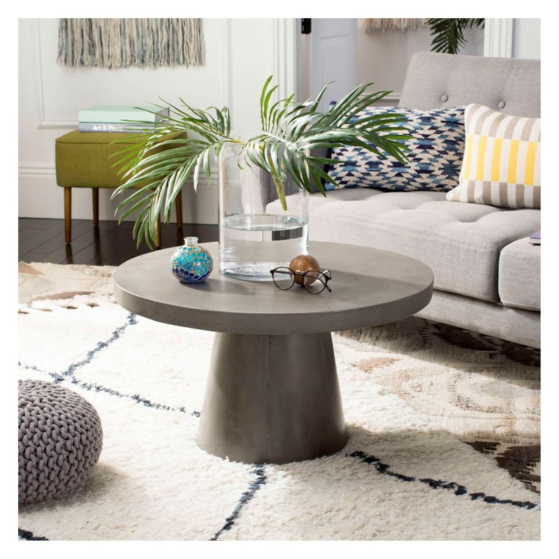 Sheldon Round Coffee Table - Black - Courtyard Casual