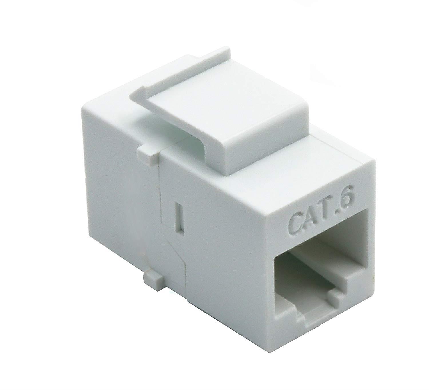 RiteAV - RJ45 Female to Female UTP CAT 6 Keystone Coupler White