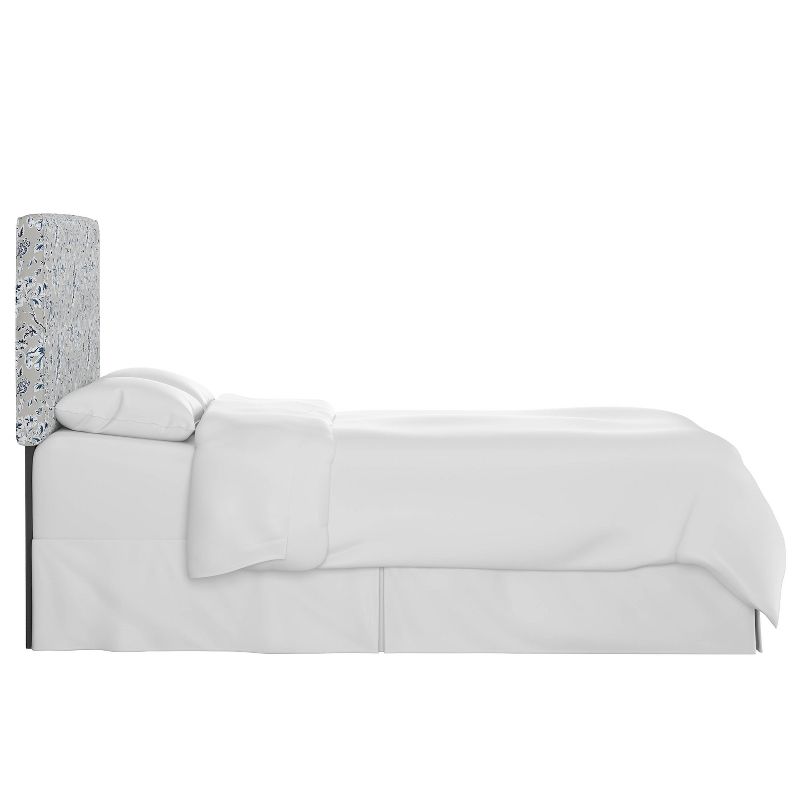 Queen Box Seam Headboard Indian Blockprint Gray - Skyline Furniture