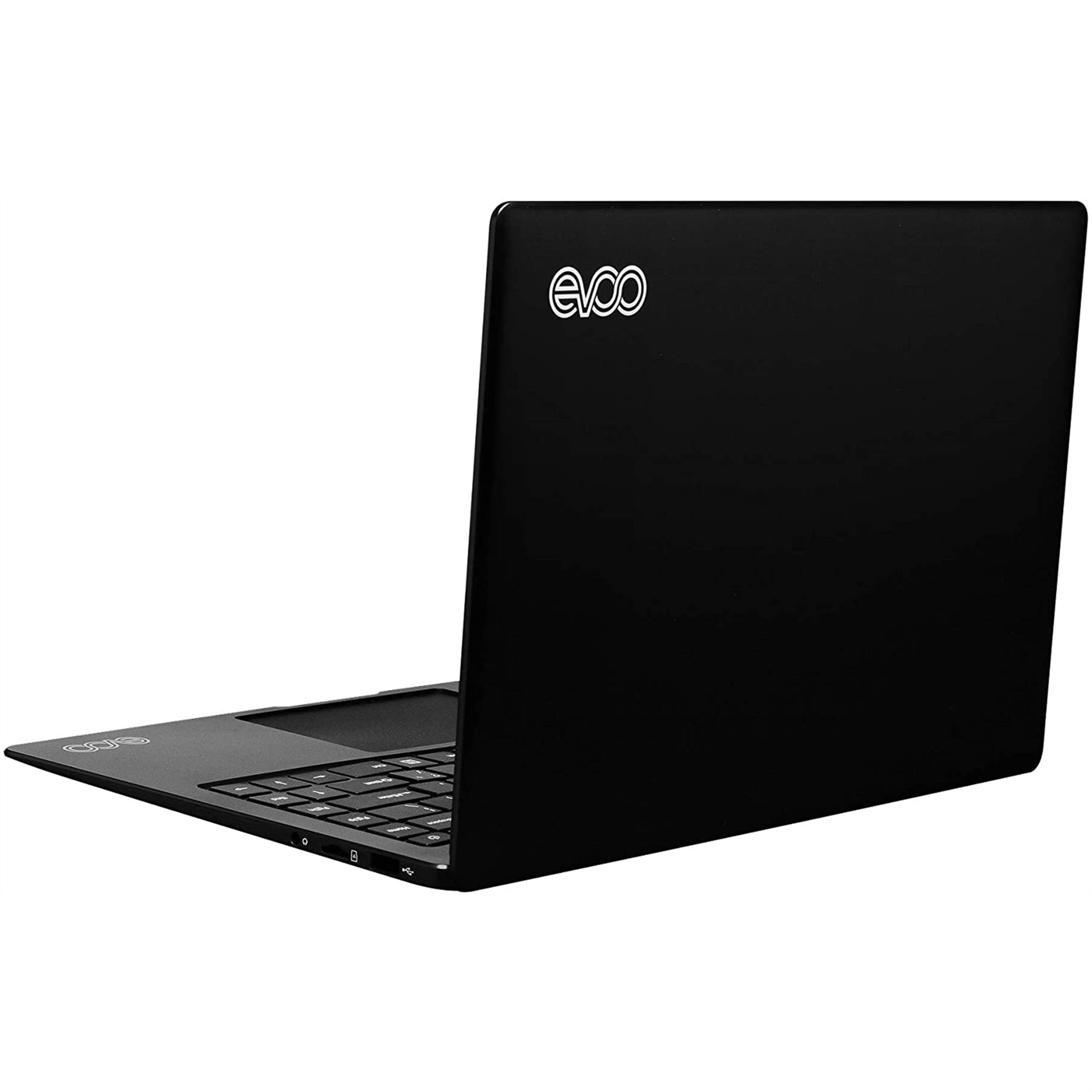 EVOO Ultra Thin (EVC141-6BK) Laptop, 14.1" FHD Display, Intel Celeron N3350 Upto 2.4GHz, 4GB RAM, 64GB eMMC, Micro HDMI, Card Reader, Wi-Fi, Bluetooth, Windows 10 Home S