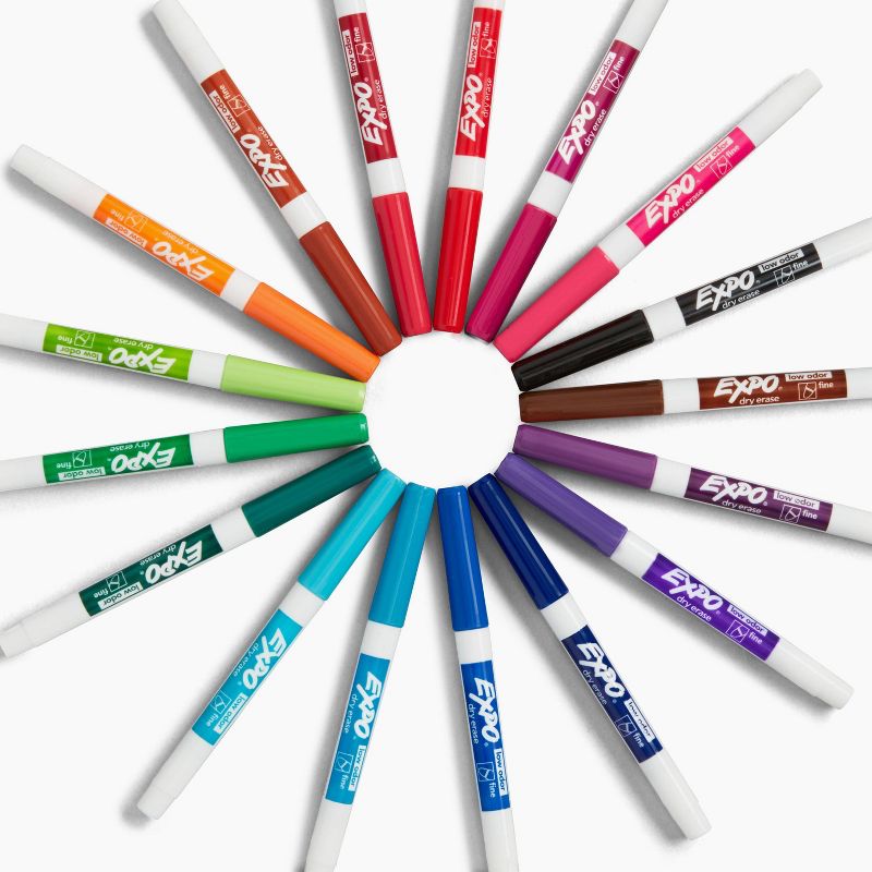 21pk Dry Erase Markers Fine Vibrant Multicolor - Expo