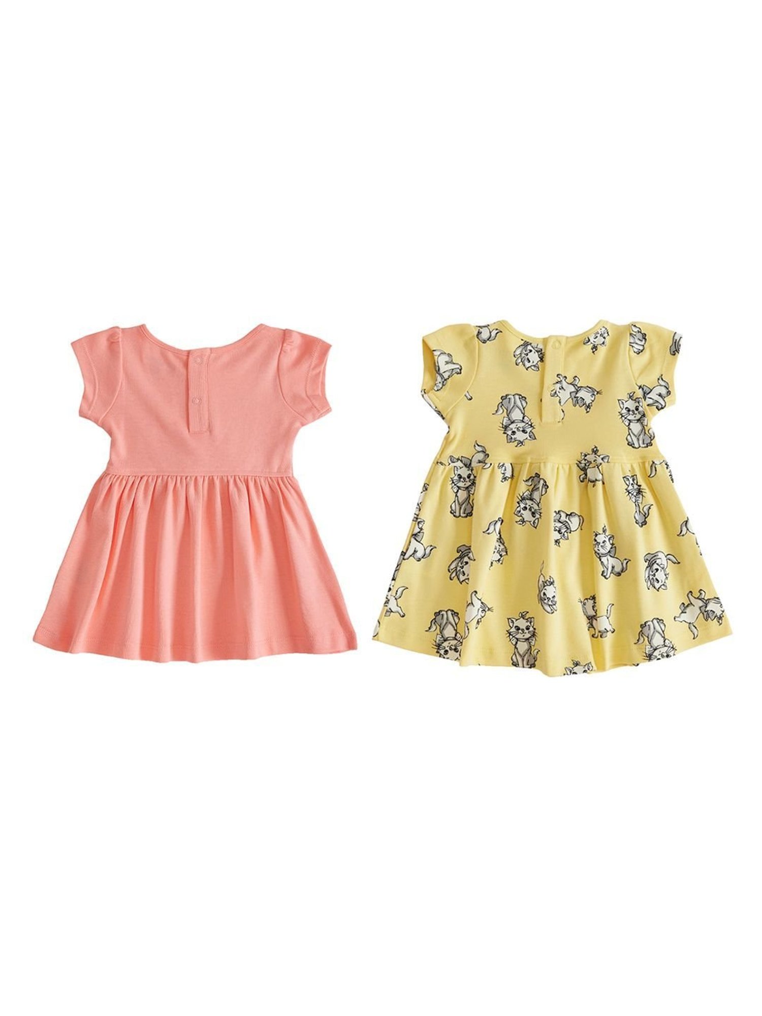 Pantaloons Baby Yellow & Coral Printed Dress (Pack Of 2)