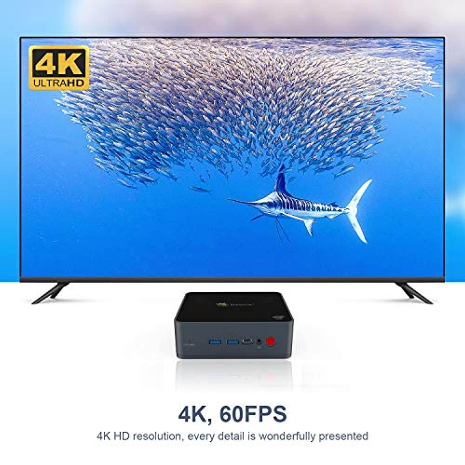 Mini PC Intel Celeron J4125 Windows 10 Pro (up to 2.7GHz) 8GB DDR4/128GB SSD Beelink GK55 Mini Desktop Computer Support Dual displays 4K@60hz HDMI, WiFi, Gigabit Ethernet (8GB+128GB/Celeron J4125)