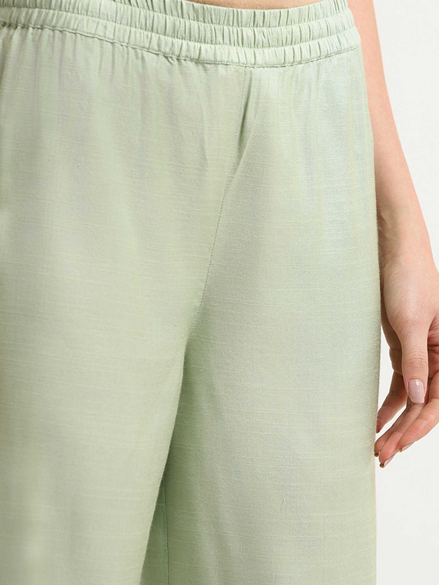 Zuba by Westside Green Straight-Leg Pants