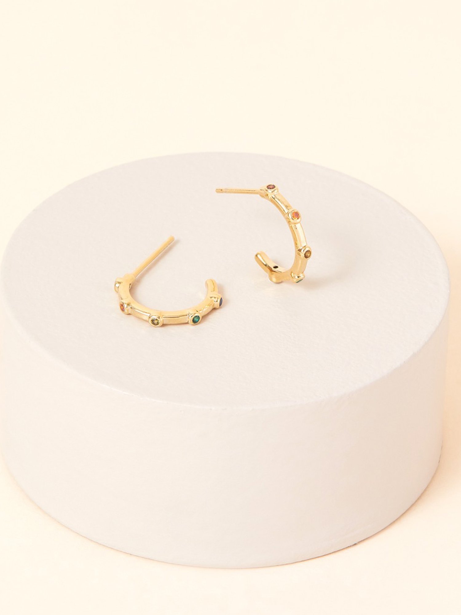 Accessorize London Real Gold-Plated Multi Z Multi Station Hoop Earrings