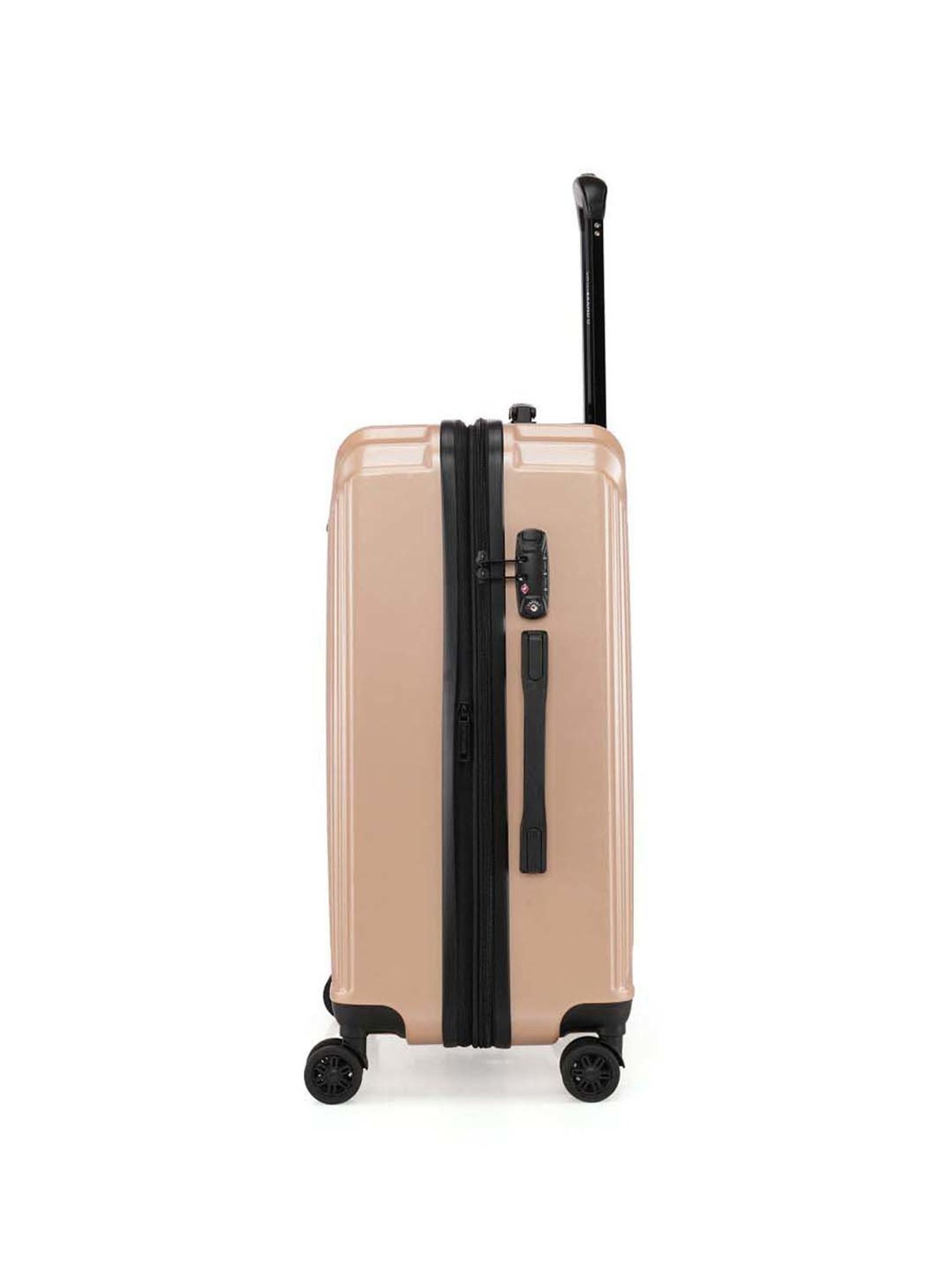 Swiss Brand Vernier Beige Medium Hard Trolley Bag - 24 cm