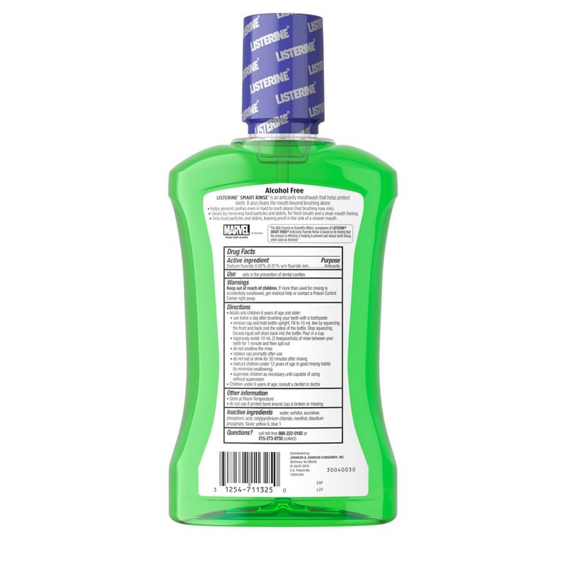 Listerine Smart Rinse Marvel Avengers Mint Shield Mouthwash - 16.9oz