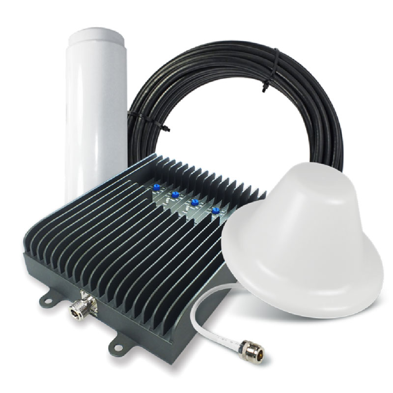 SureCall Fusion5s Voice, Text & 4G LTE Cell Phone Signal Booster for Large Buildings up to 6,000 sq ft - Omni/Dome Antennas