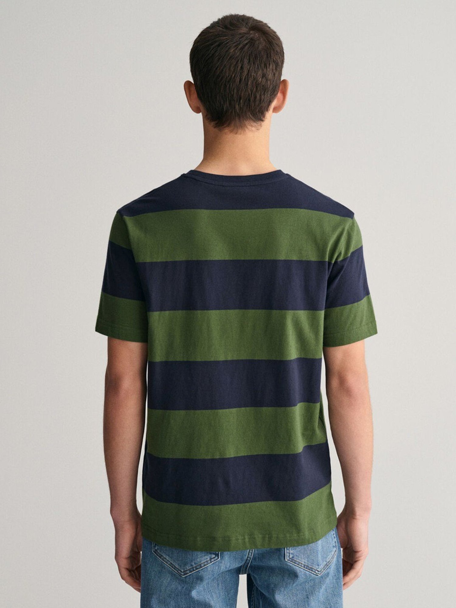 GANT Striped Round Neck Regular Fit T-Shirt