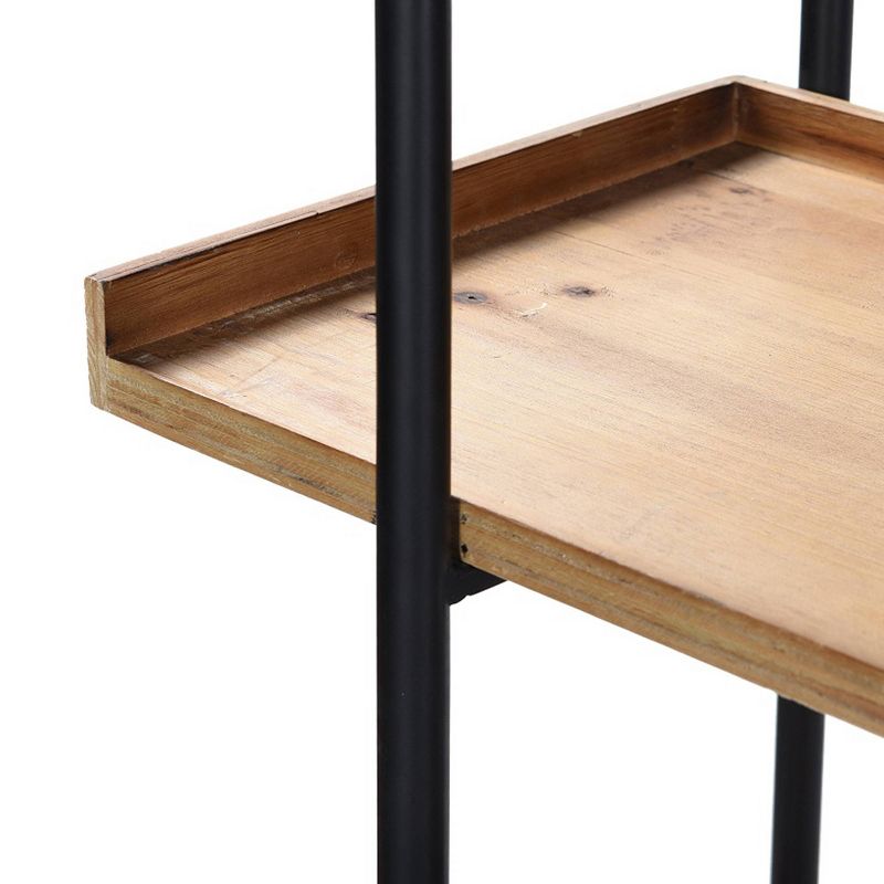 72" Bryan Keith Five Shelf Bookcase Natural/Black - Stylecraft