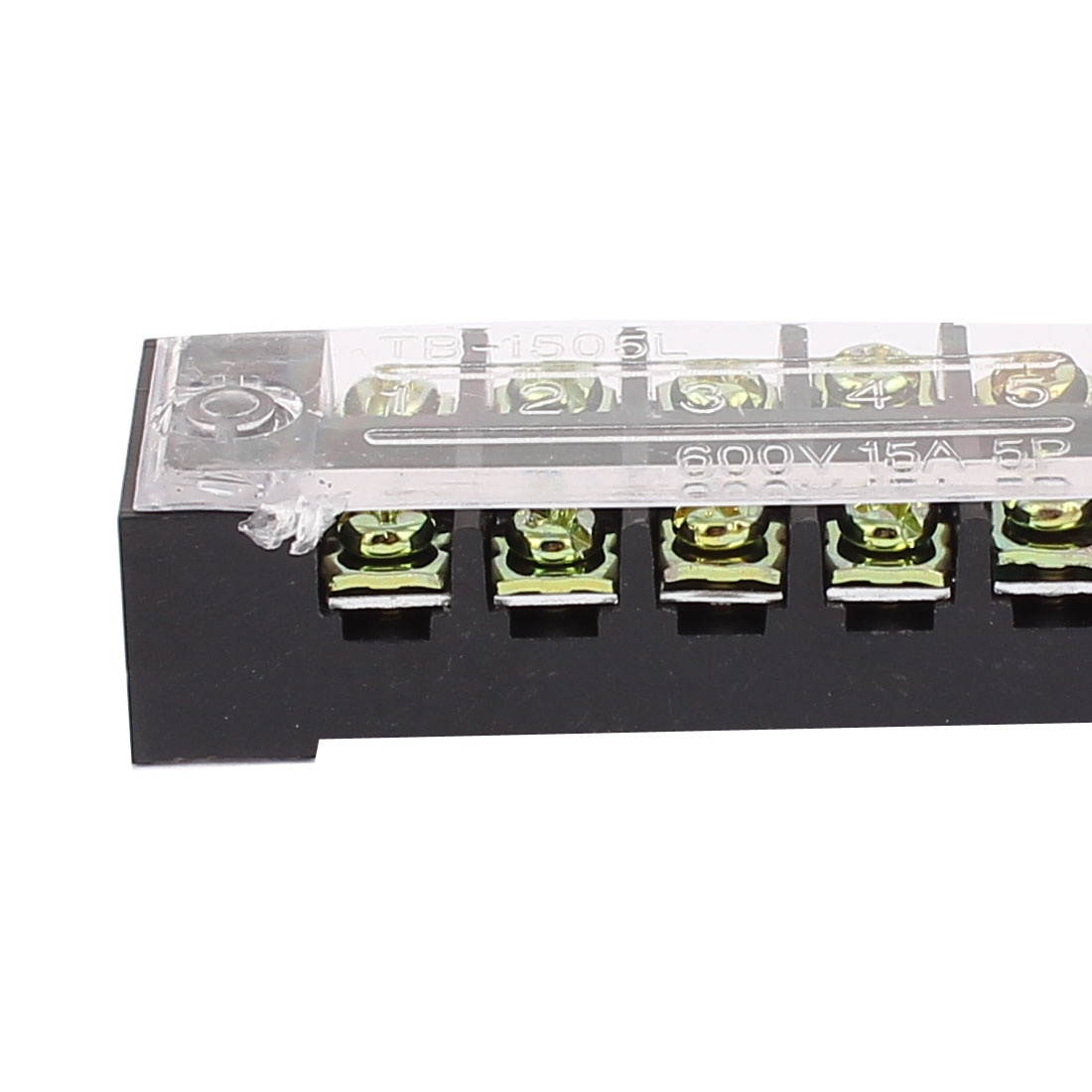 Unique Bargains 10 Pcs 600V 15A 5P Screw Electrical Barrier Terminal Block Cable Connector Strip