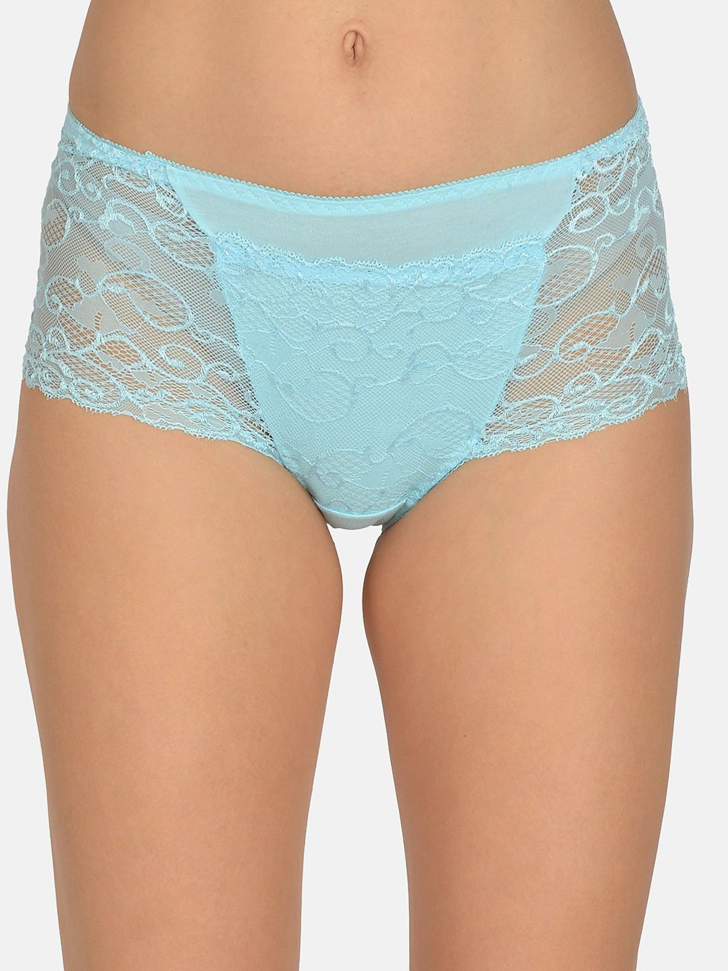 Mod & Shy Blue Lace Hipster Panty