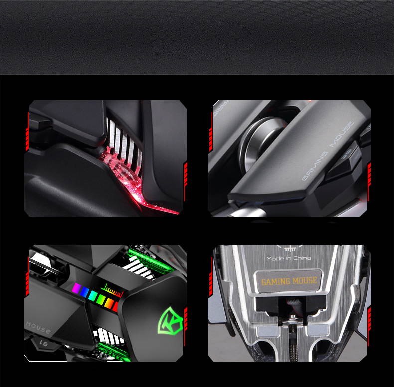 Gaming Mice Gaming Mause 7 Button Wired Mouse DIY G Software 4 Color Breathing Lamp Ajustable 5600DPI USB Mice Mechanical Mouse Gamer For Jedi survival LOL