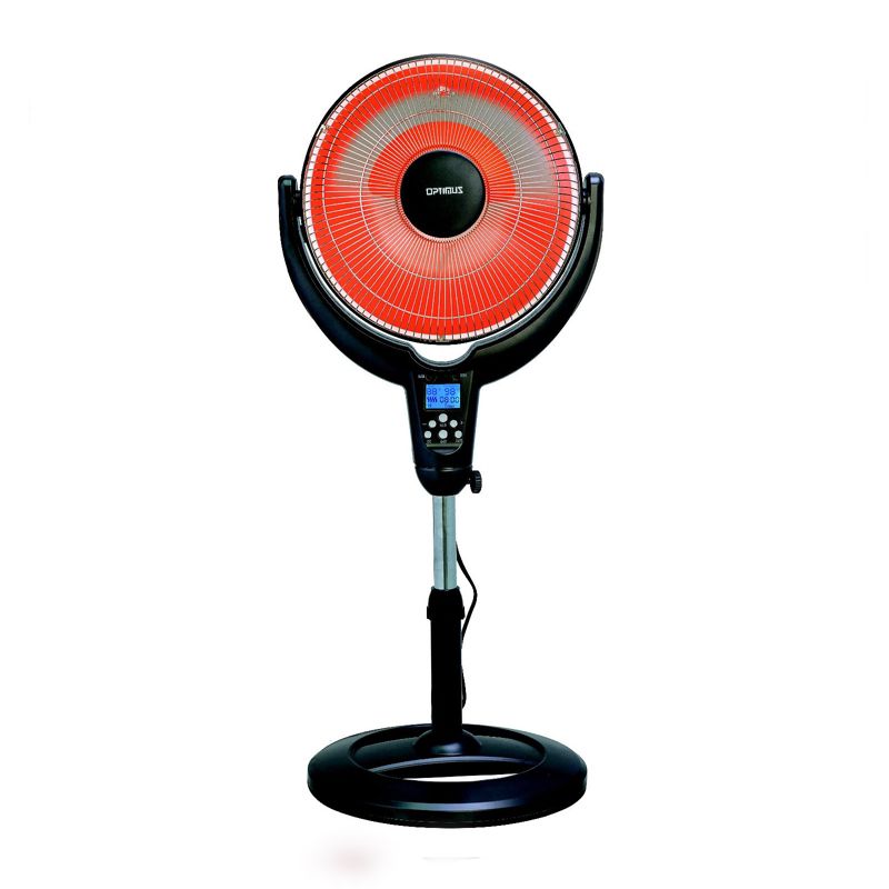 Optimus 14in Oscillating Pedestal Digital Dish Heater with Remote