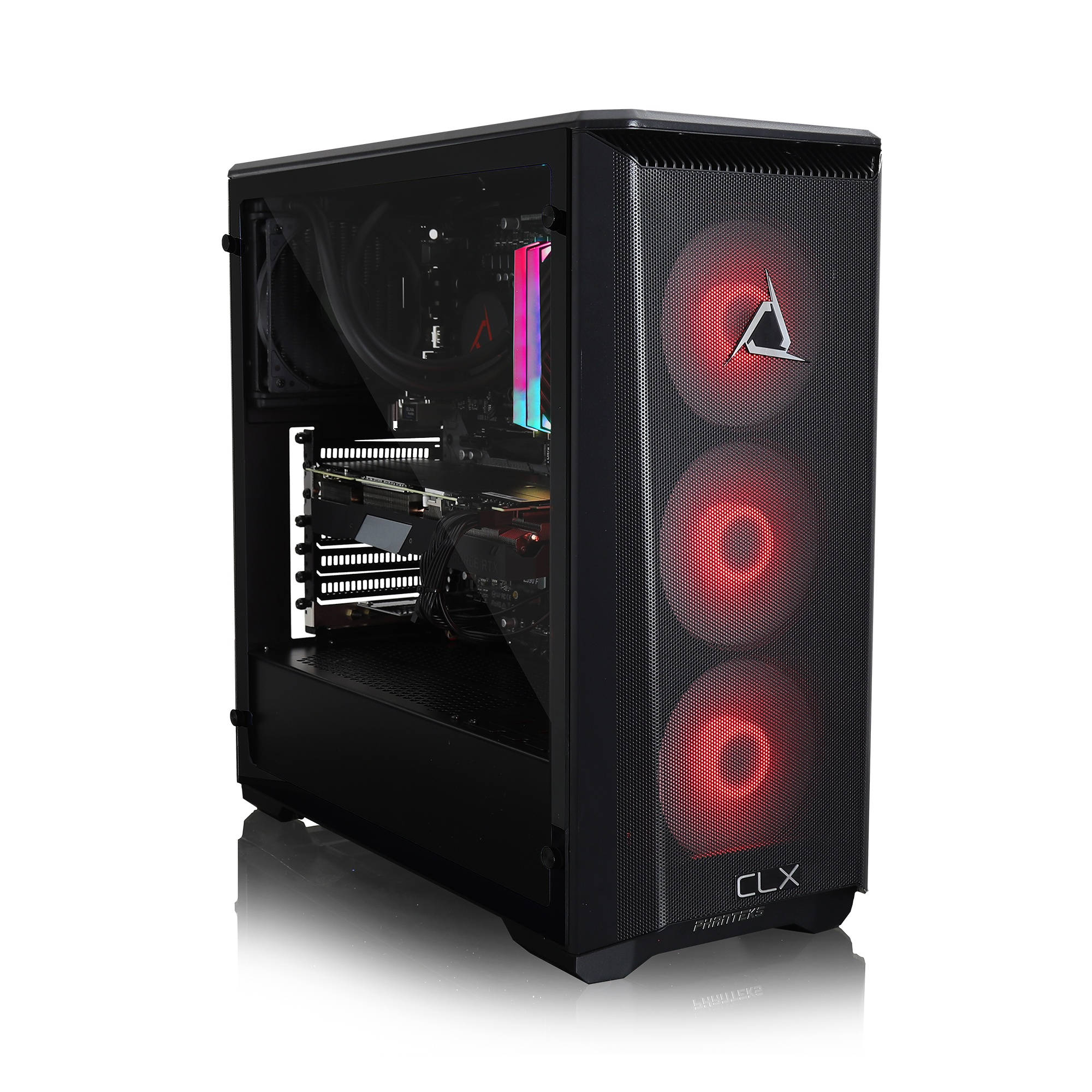 CLX SET VR-Ready Gaming Desktop - Liquid Cooled AMD Ryzen 7 5800X 3.8Ghz 8-Core Processor, 32GB DDR4 Memory, GeForce RTX 3080 10GB GDDR6X Graphics, 960GB SSD, 4TB HDD, WiFi, Windows 10 Home 64-bit
