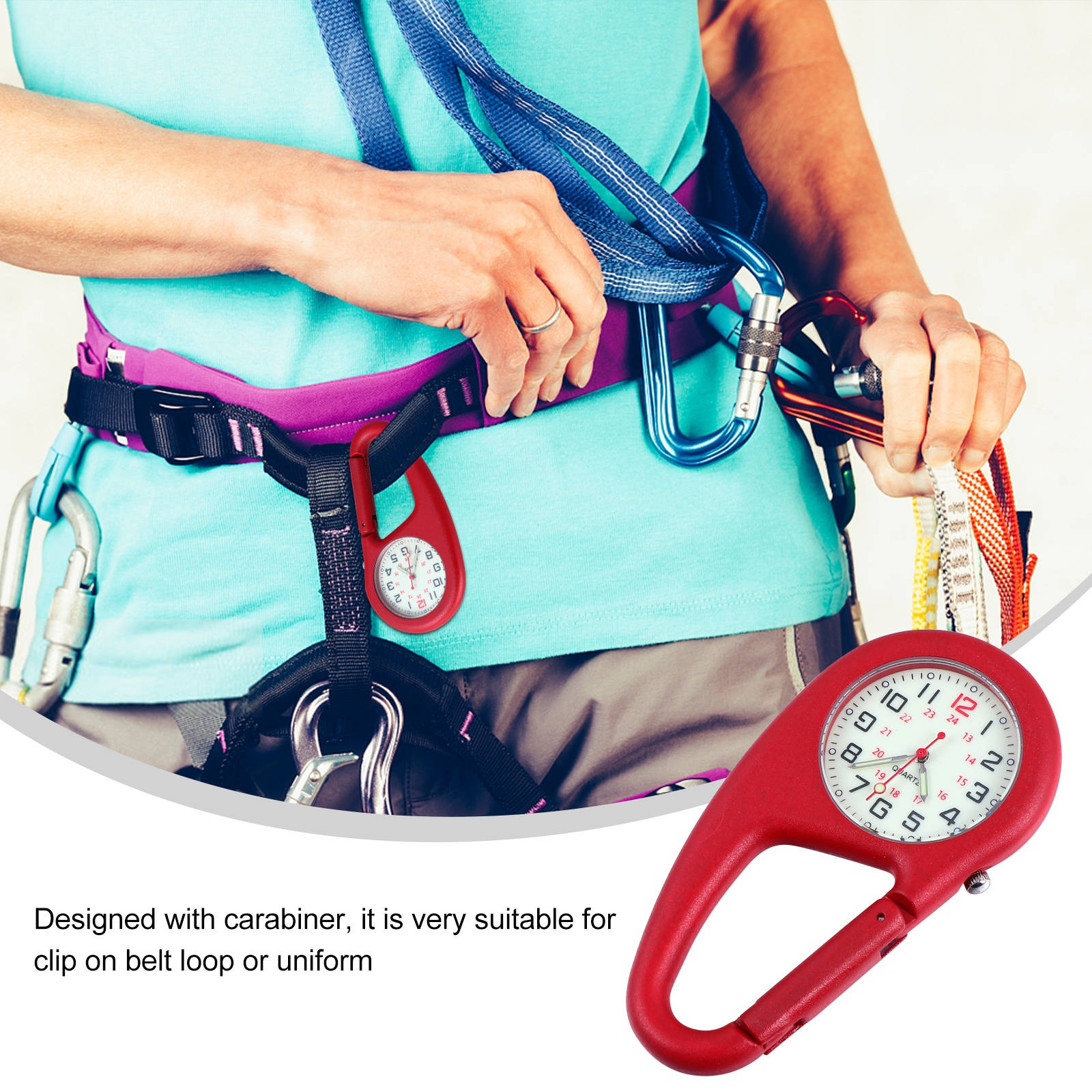 2pcs Fob Watch Outdoor Climbing Watch Fluorescent Watch Backpack Watch