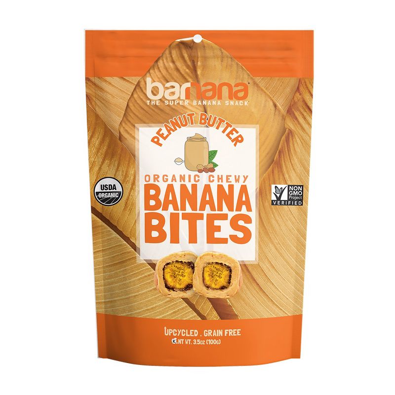 Barnana Organic Peanut Butter Chewy Banana Bites - 3.5oz