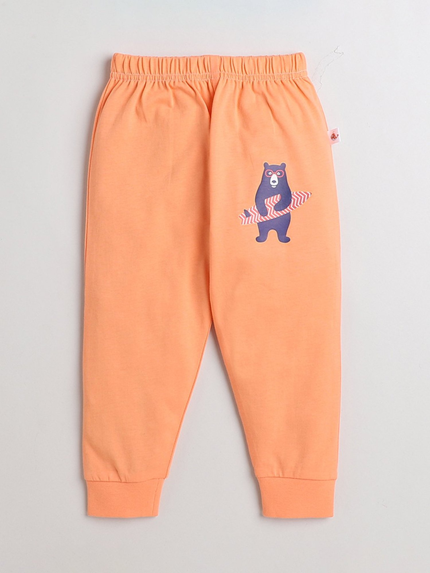 Bumzee Boys Orange & Light Blue Printed Pyjamas (Pack Of 2)