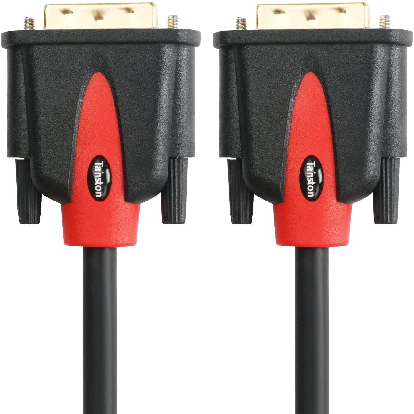 Tainston DVI to DVI Cable(6 Feet) Dual Link DVI-D Cable Male to Male with Ferrites