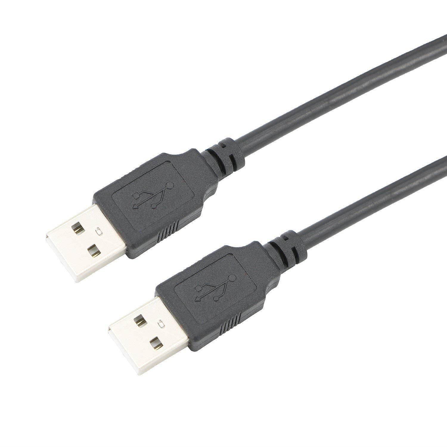 Pasow USB 2.0 Type A Male To Type A Male Extension Cable AM to AM Cord Black (25Feet/8M)